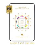 Vista de la Carta Astral Arquetípica Luni-Solar en formato digital con icono de PDF. Muestra que es una versión descargable, de alta resolución y lista para ser impresa o leída en tablet.